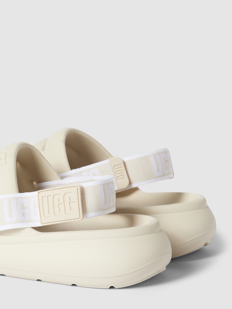 Sandalen mit Label-Details Modell 'FLUFF YEAH' in hellrosa