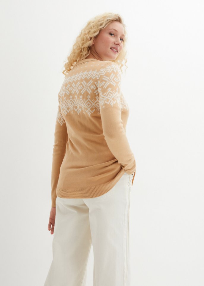 Strickjacke mit Norwegermuster