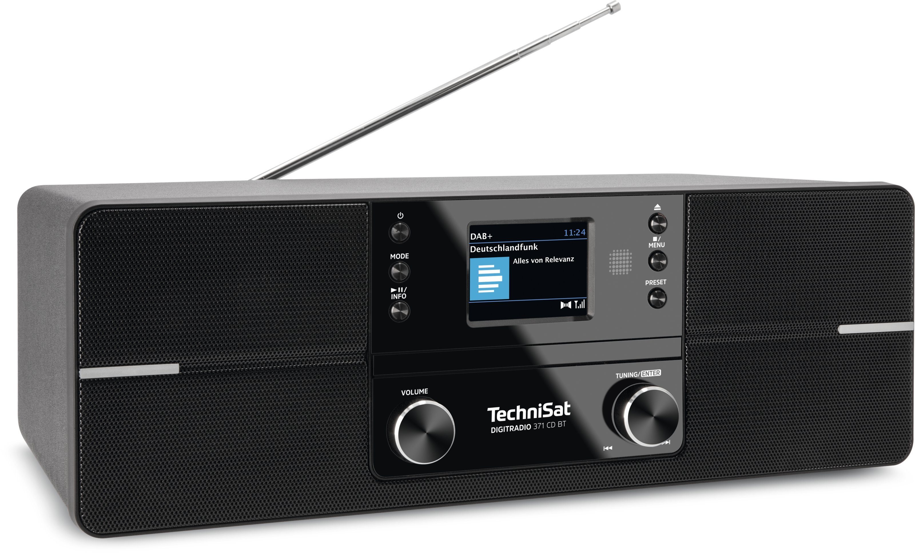 TechniSat DIGITRADIO 371 CD BT Digitalradio (DAB) (Digitalradio (DAB), UKW, 10,00 W, CD-Player, Bluetooth, Radiowecktimer, Inklusive Fernbedienung)
