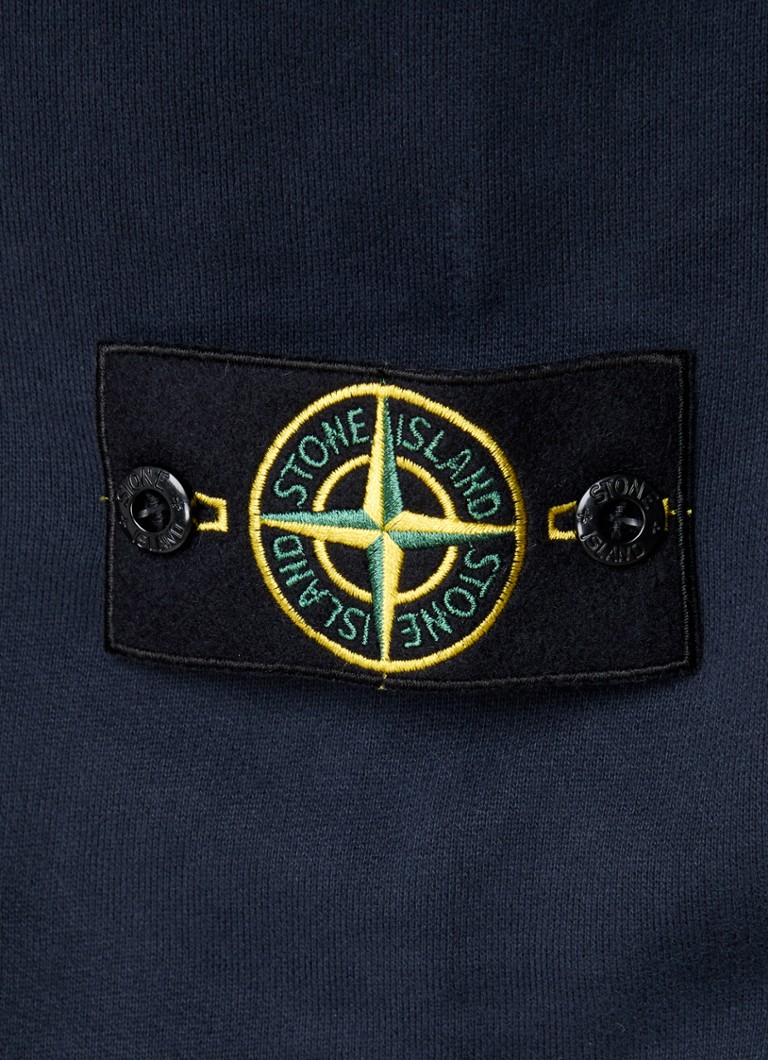 Πουλόβερ Stone Island 63420 με μισό φερμουάρ και λογότυπο