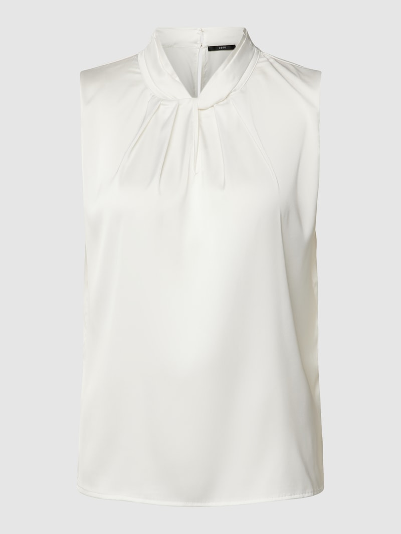 Blusentop mit Raffungen in offwhite