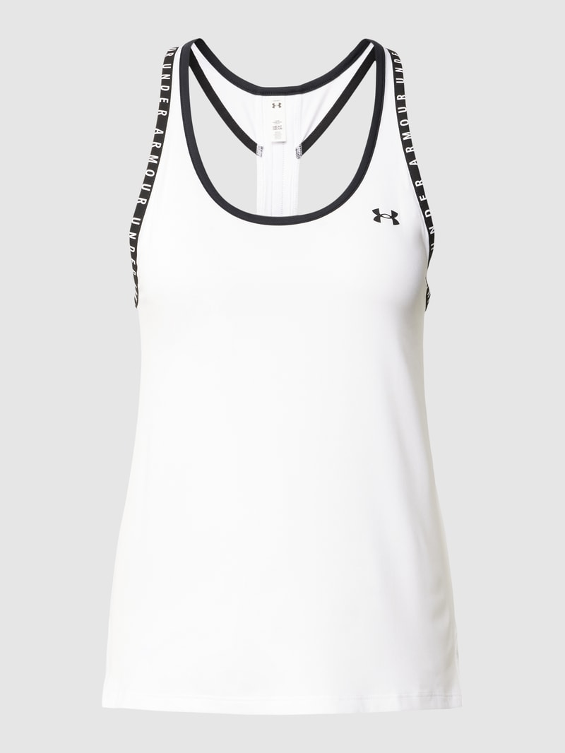 Tanktop mit Label-Print Modell 'Knockout' in weiß