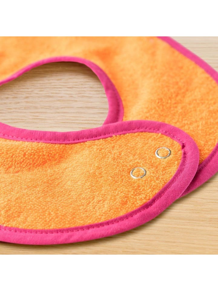 Wörner 2er Set Riesen-Lätzchen mit Druckknöpfen - Dahlie Rosenpink in rosa,gelb günstig kaufen onesize