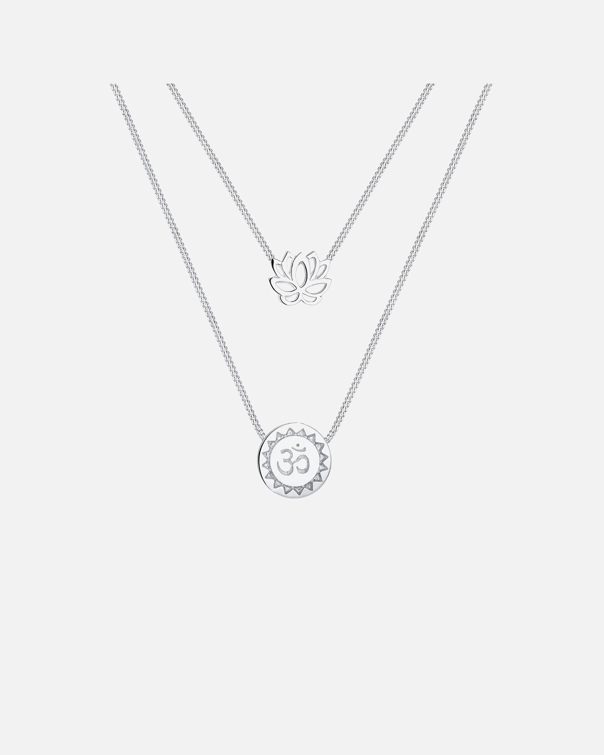 Colgante Elli para mujer con diseño de flor de loto en plata de ley (925/1000)