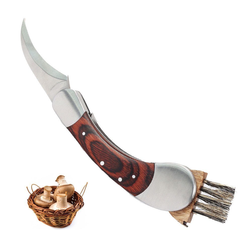 Dönges Cuttermesser Pilzmesser mit Bürste, klappbar, inkl. Tasche