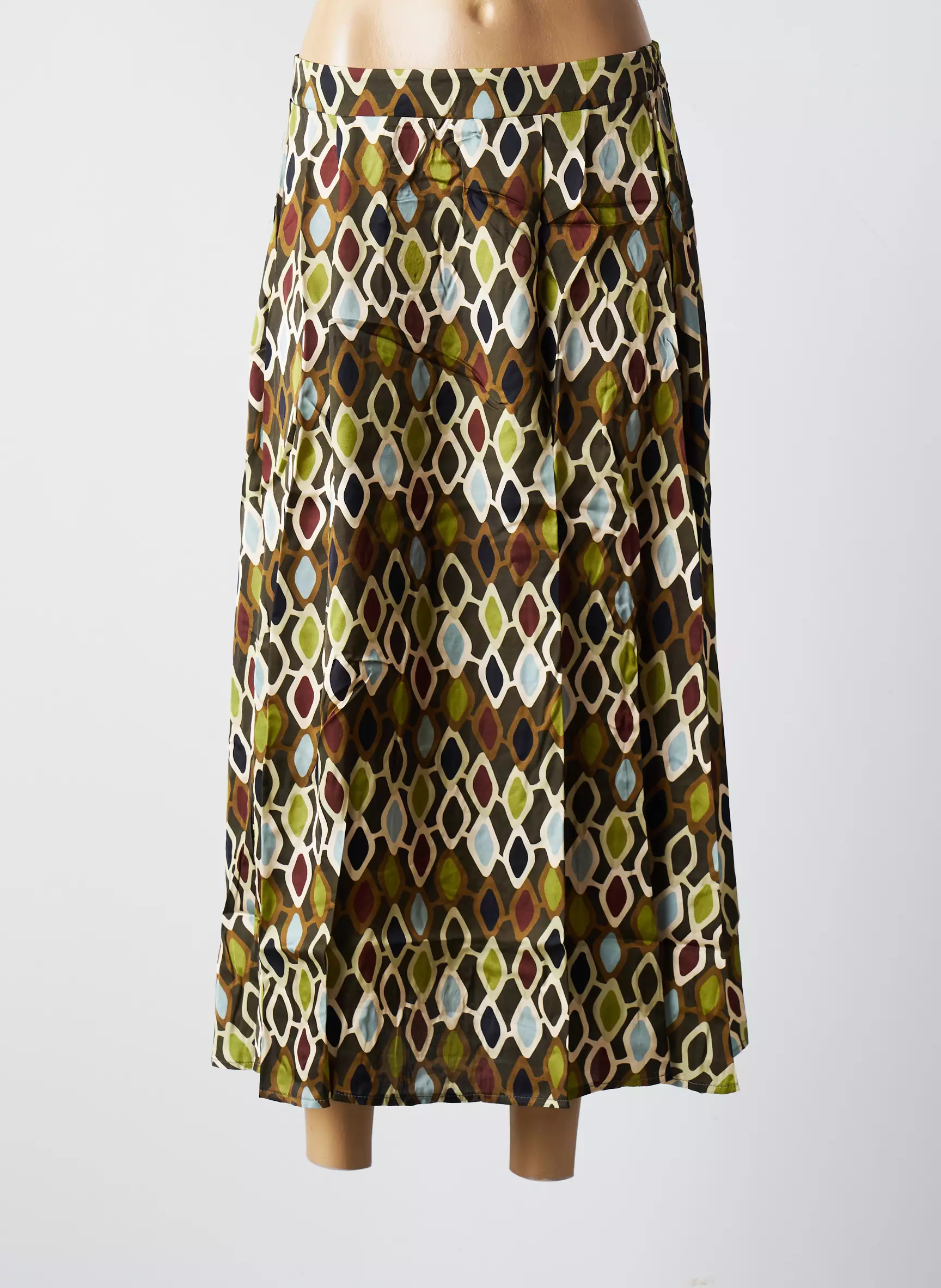 Blanc Boheme Jupes Longues Femme couleur vert