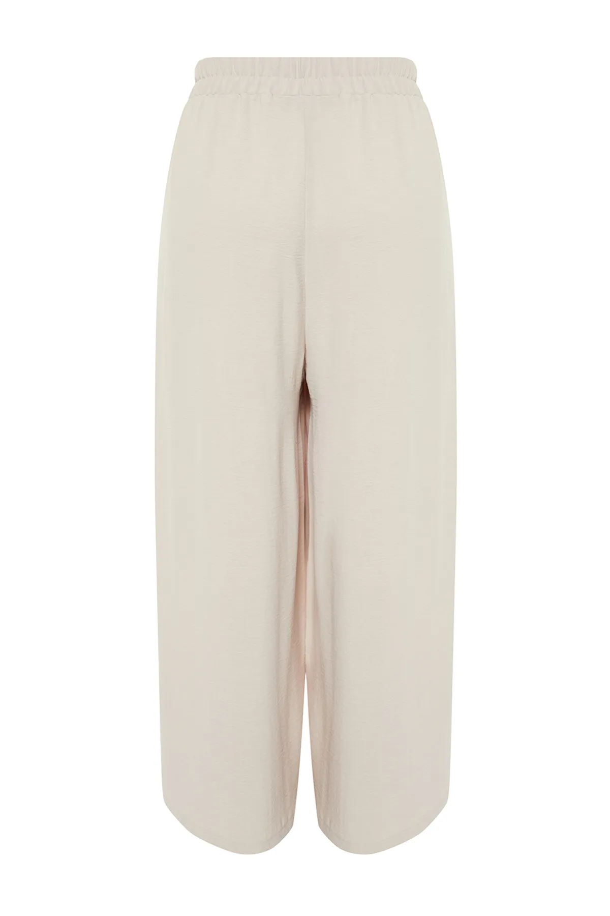 Trendyol Curve  Beigefarbene Webhose mit weitem Bein TBBSS22PL00002