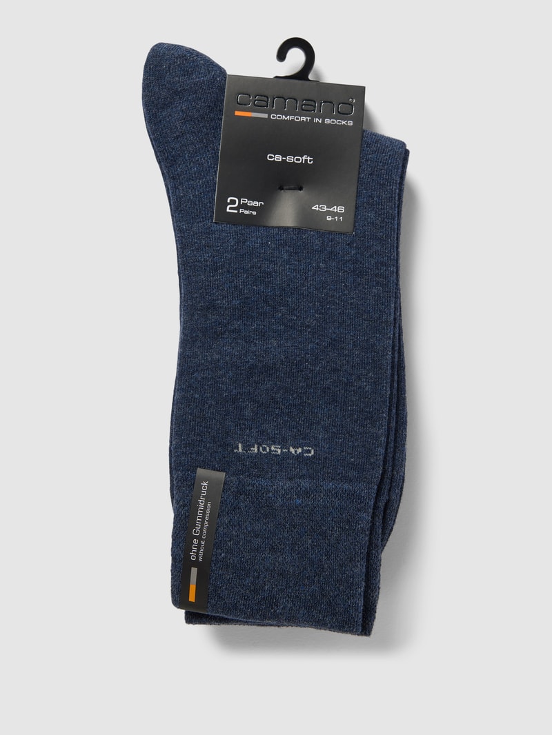 Socken in melierter Optik im 2er-Pack in weiß