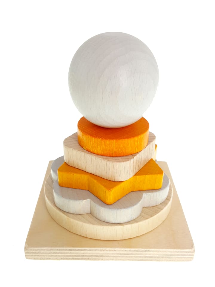 Hess Holzspielzeug  Stapelturm in Natur / Orange günstig kaufen onesize