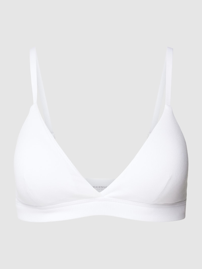 Triangel-BH mit Feinripp Modell 'PURE RIB' in weiß