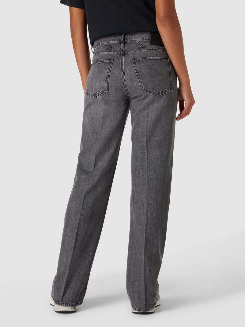 Loose Fit Jeans mit Label-Patch Modell 'Style.Maine' in hellgrau