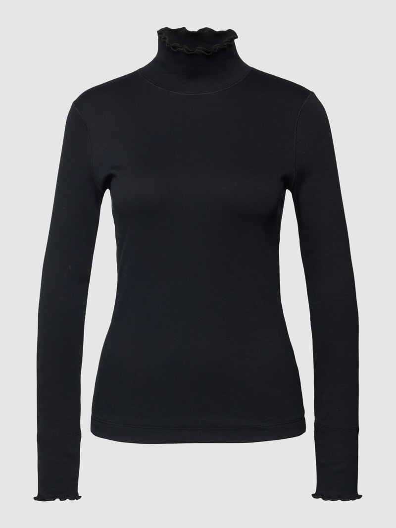Longsleeve mit Turtleneck in schwarz