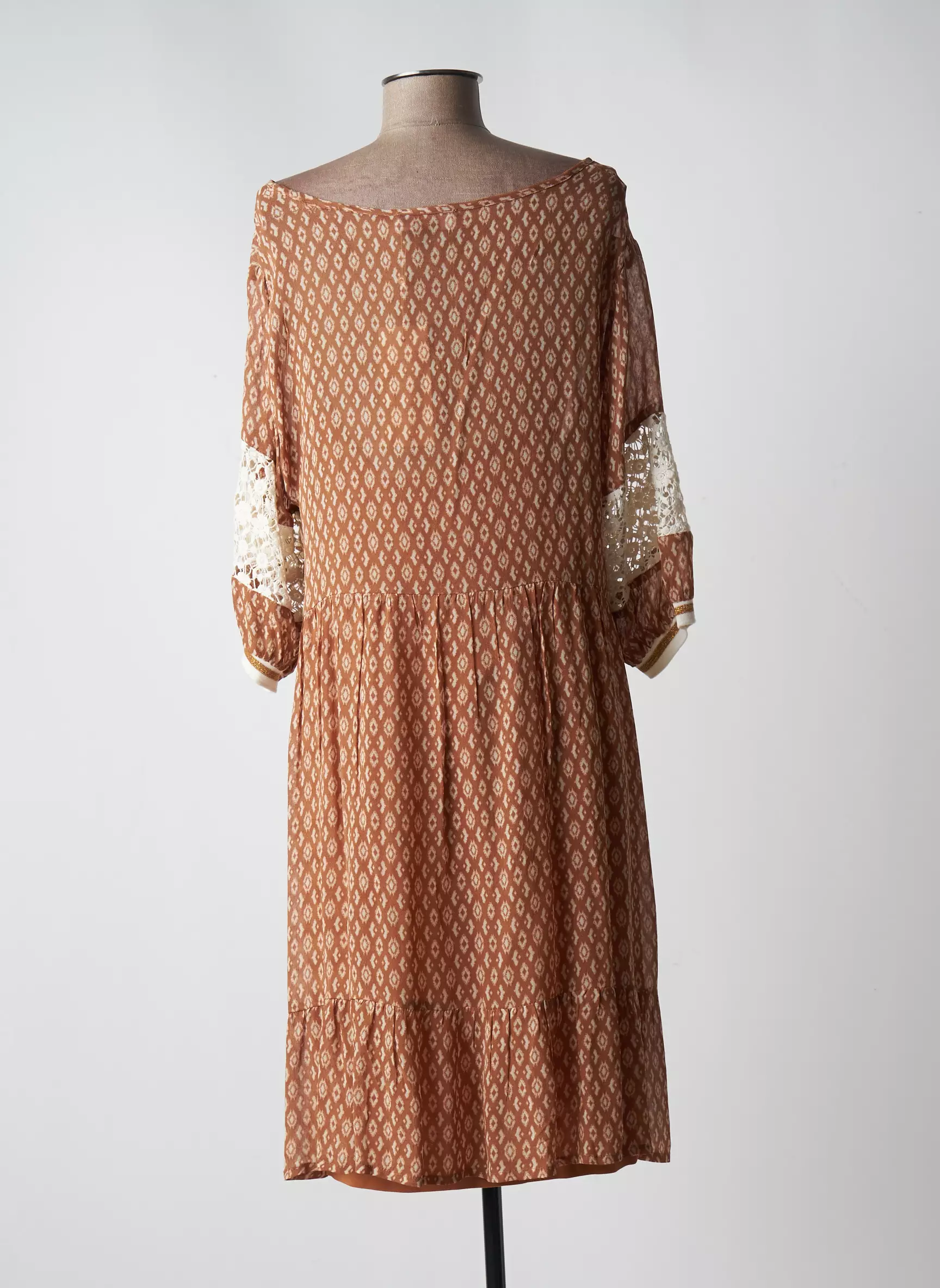 Cream Robes Mi Longues Femme couleur marron