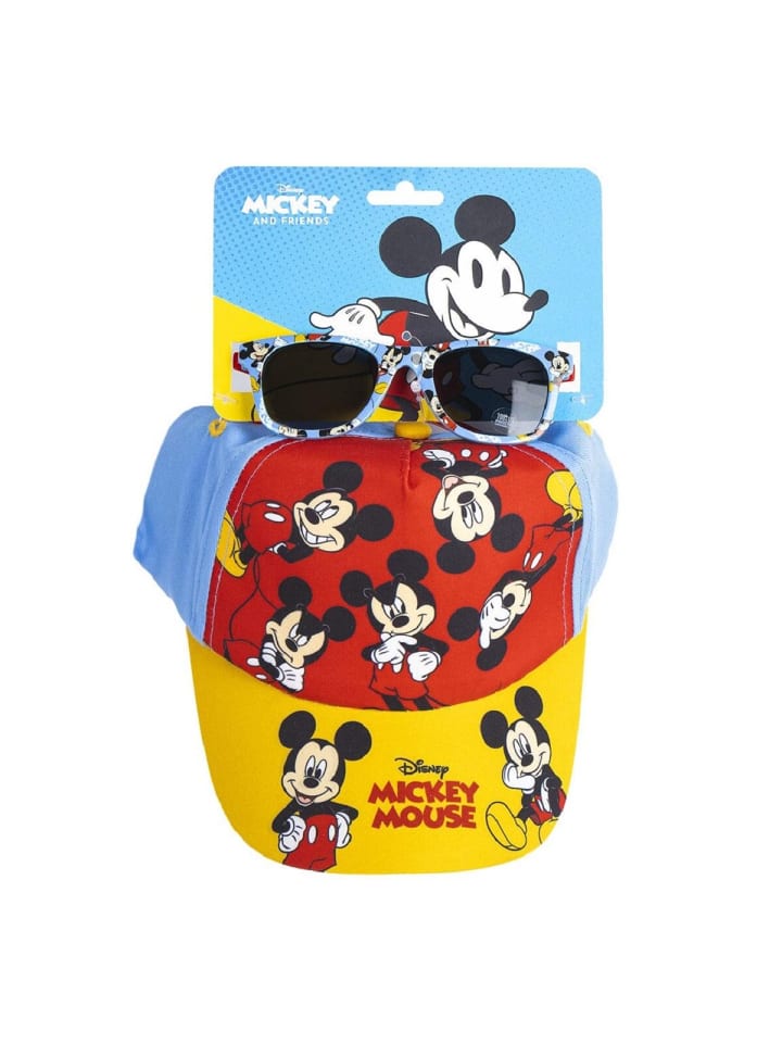 Disney Mickey Mouse Mouse Kinder Cap & Sonnenbrille – Perfektes Set für den Sommer in Blau günstig kaufen onesize