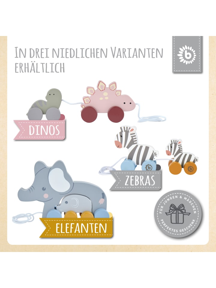 Bieco Spielwaren Nachziehspielzeug Zebra Clara und Lara - ab 12 Monate in Mehrfarbig günstig kaufen onesize
