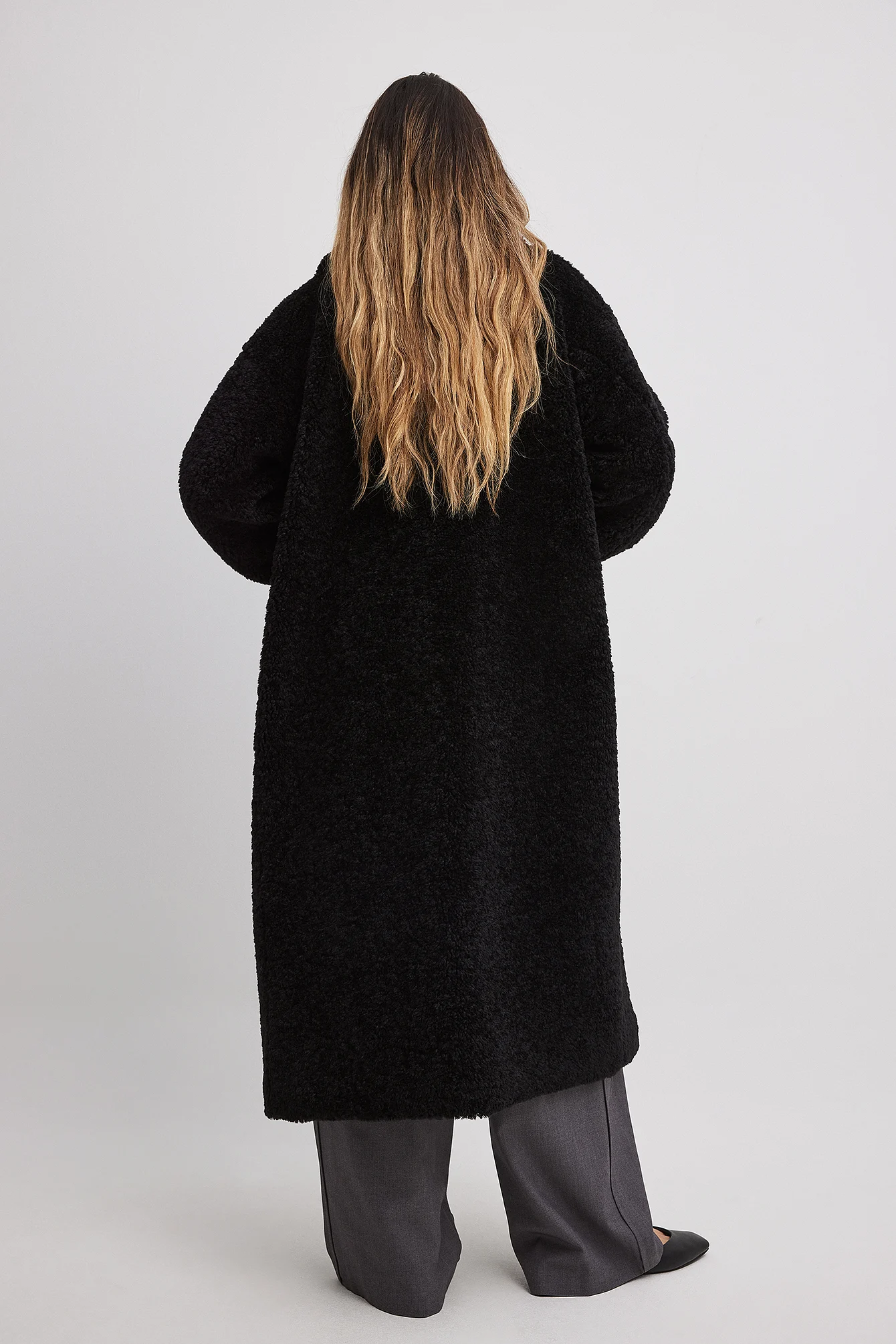 Lange Teddy-Jacke