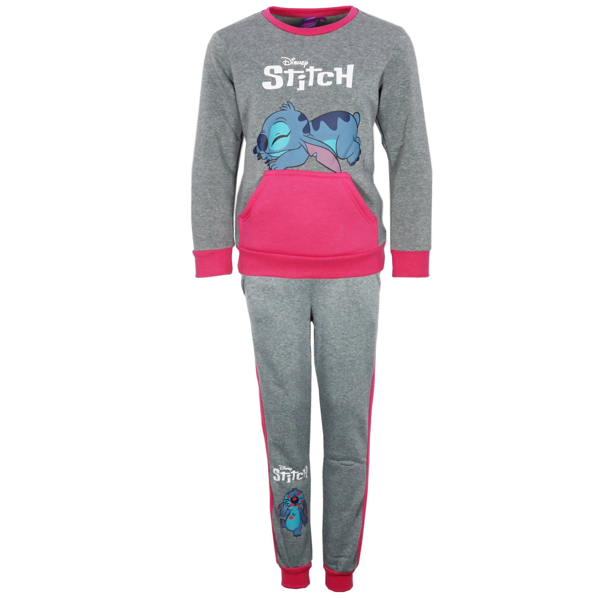 Jogginganzug  Stitch Kinder Fleece Joggingset Hose Sweater, Gr. 92 bis 128