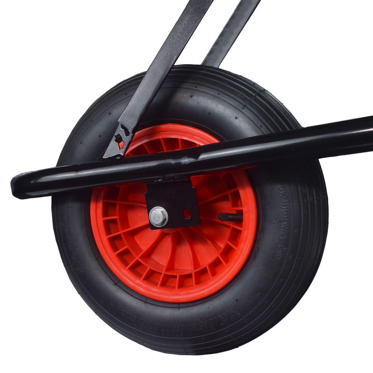 TroniTechnik GARMIO® Schubkarre 85 Liter bis 150 kg Garten Bauschubkarre,Gummi-Luftreifen Felge - Kunststoff
