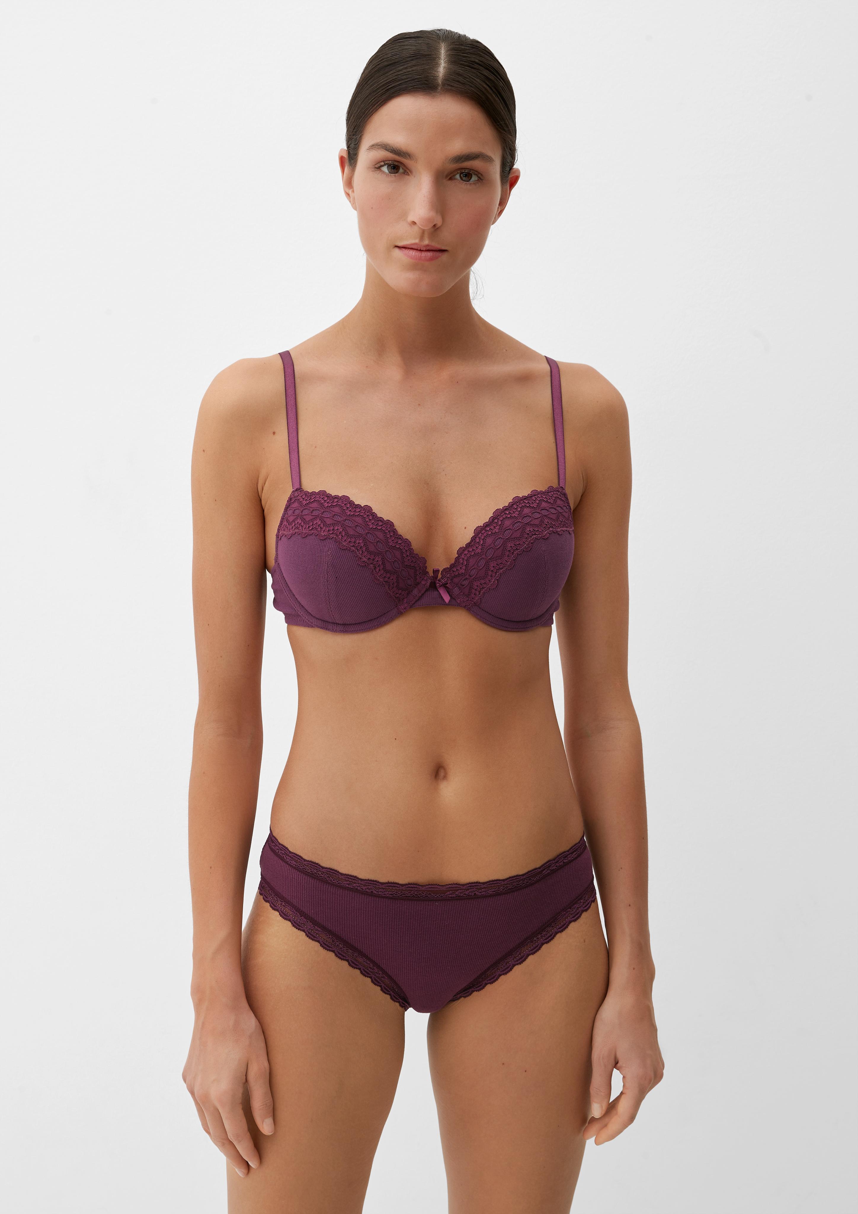 Doppelpack Slips mit Spitzen-Details  6008091-4800