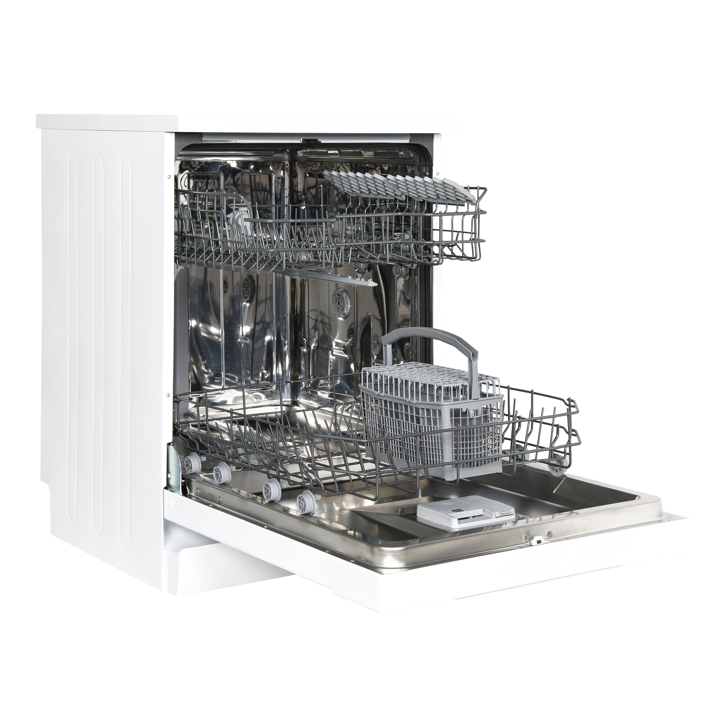 Telefunken Standgeschirrspüler, S6013E1W, 12 l, 13 Maßgedecke, Spülmaschine, Freistehend, 60 cm, 6 Programme, einfache Bedienung
