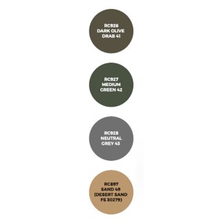 AK Real Colors Paintset - WWII USAAF Aircraft Colors (4x 17ml)