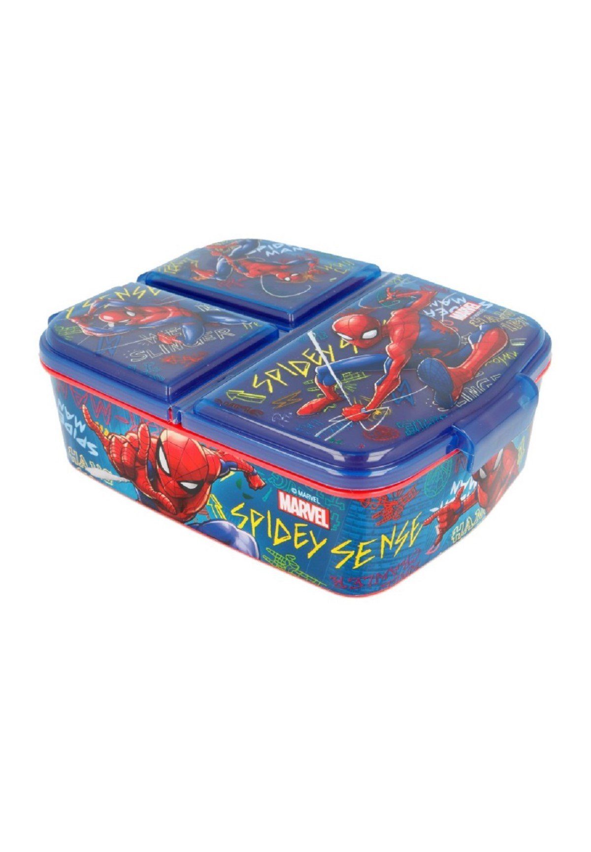 Spiderman Lunchbox Brotdose, Vesperdose mit 3 Fächern BPA-frei