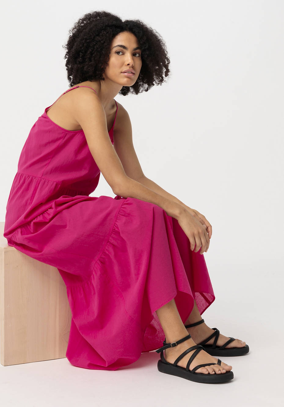 Crêpe-Kleid aus reiner Bio-Baumwolle