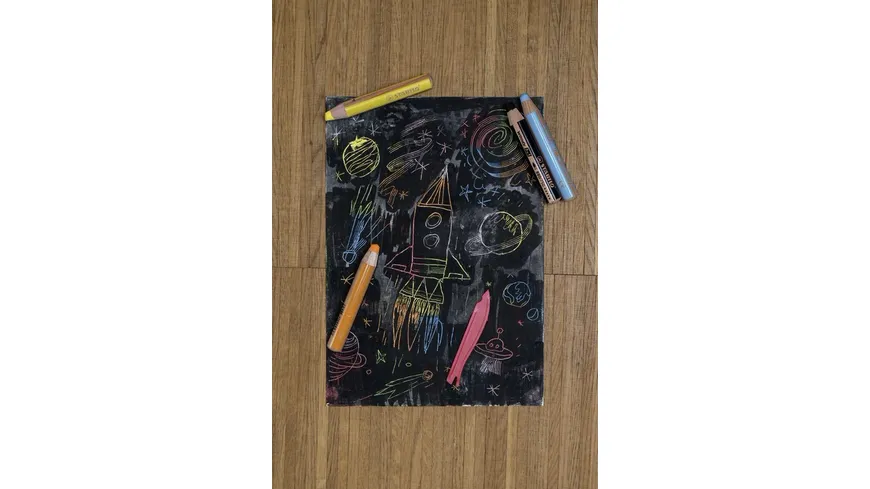 STABILO® Buntstift, Wasserfarbe & Wachsmalkreide woody 3 in 1 dunkelgrün