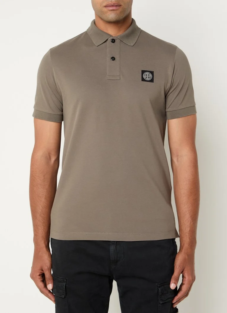 Πόλο μπλουζάκι Stone Island 2SC17 με λογότυπο, βαμβακερό, πικέ