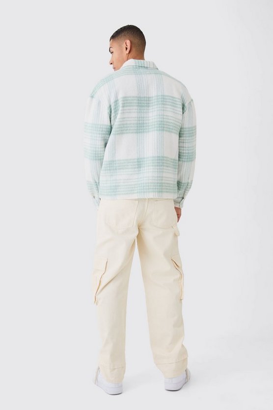 Kastiges kariertes Overshirt