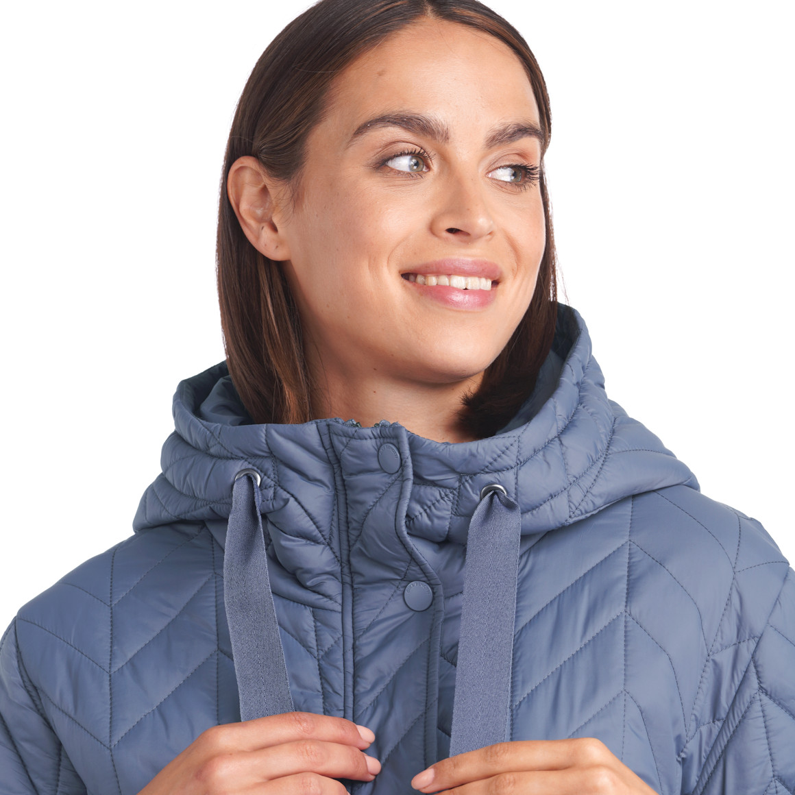 Damen Steppmantel mit Kapuze