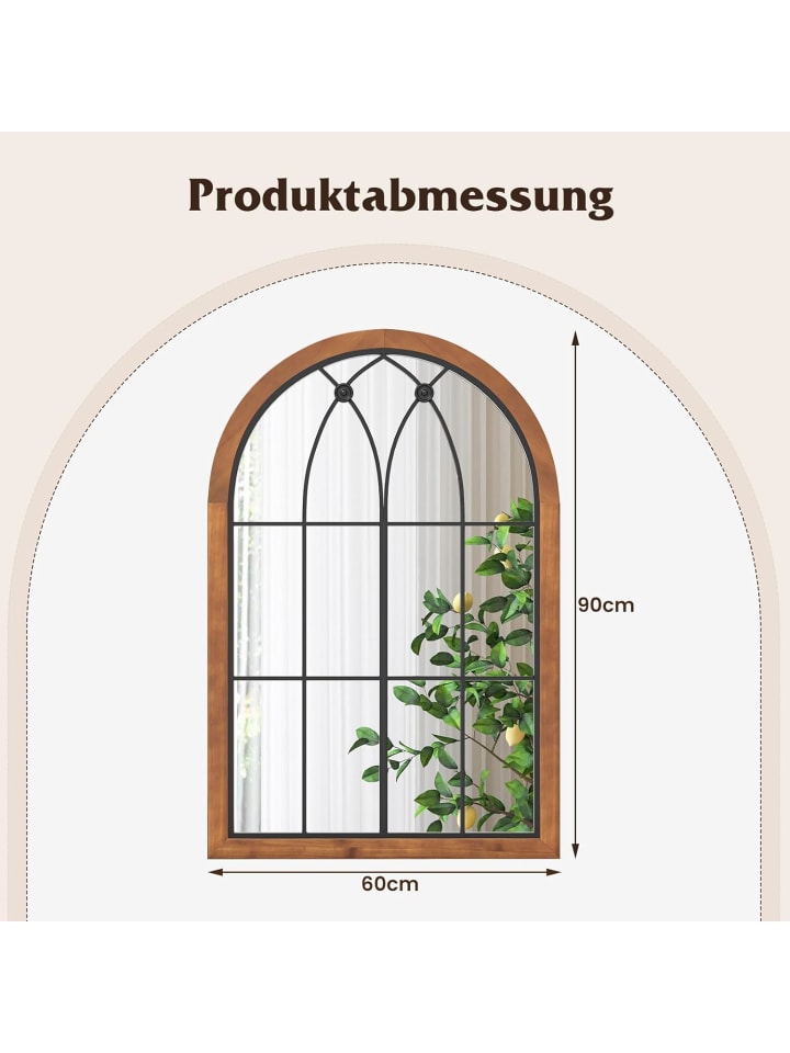 COSTWAY Wandspiegel 60x90cm in Beige günstig kaufen onesize