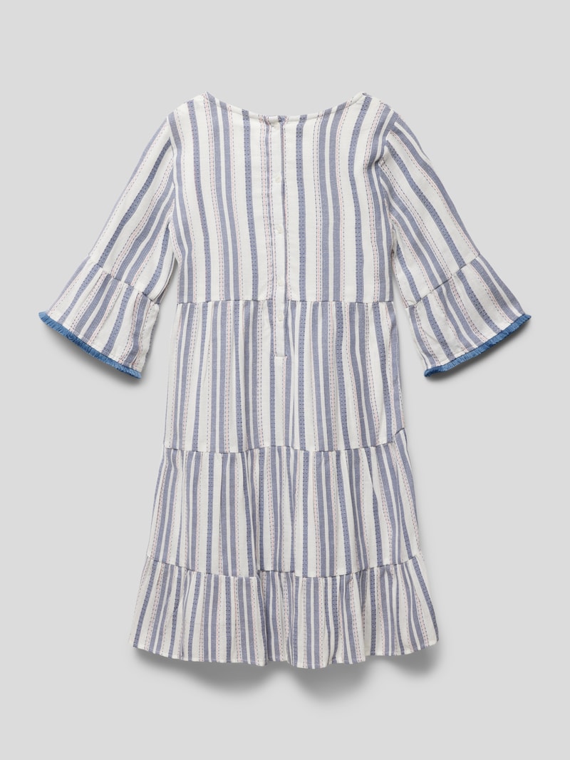 Blusenkleid mit Streifenmuster in blau
