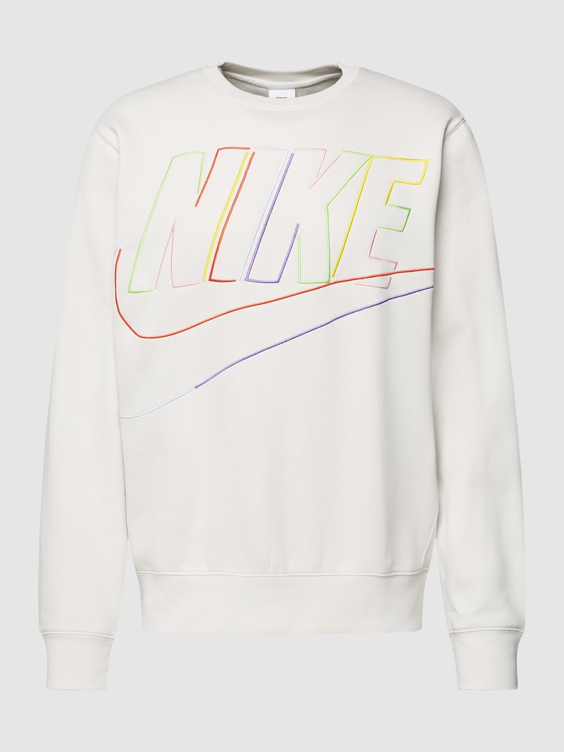 Sweatshirt mit Rundhalsausschnitt in offwhite