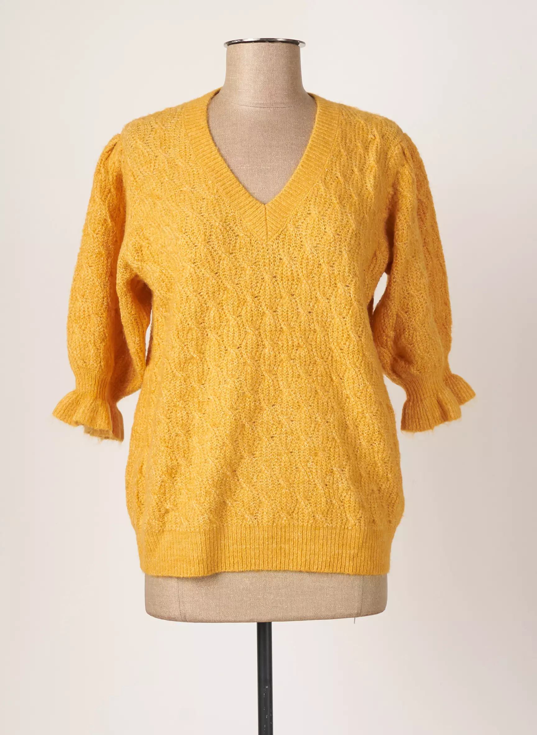 Kaffe Pulls Femme couleur jaune