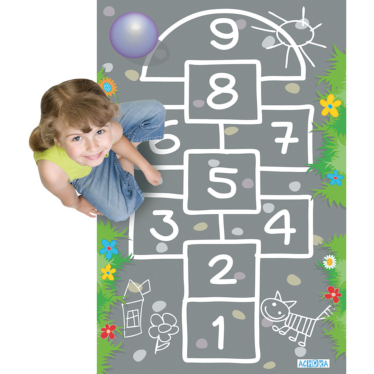 Ultrasoft Spielteppich Tempelhüpfen, 100 x 150 cm