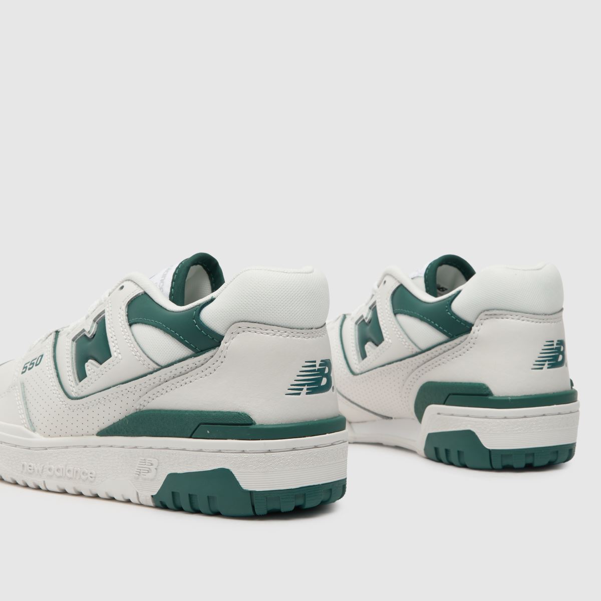 New Balance bb550 träningsskor i vitt och grönt