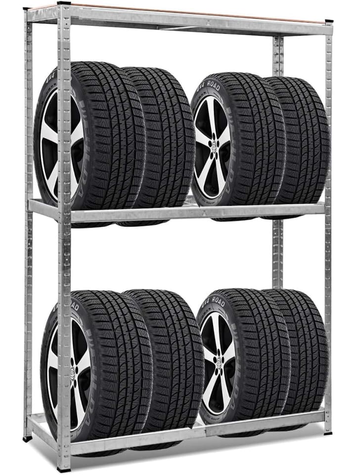 COSTWAY Reifenregal 180x120x40cm in Silber günstig kaufen onesize