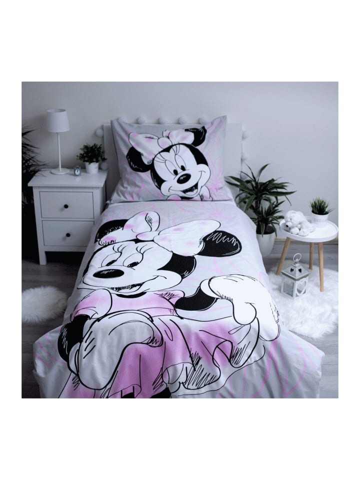 Disney Minnie Mouse Disney Minnie Mouse Baumwoll-Bettwäsche 140x200 cm Deckenbezug in Pink günstig kaufen 140 x 200 cm