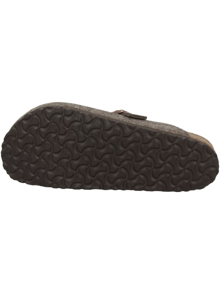 Birkenstock Clogs Boston Wollfilz schmal in braun günstig kaufen