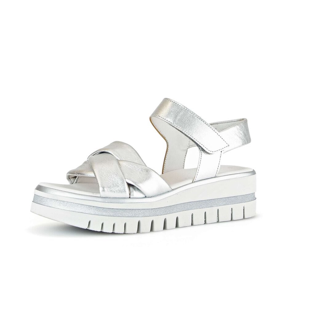 Gabor fashion Plateau Sandale silber