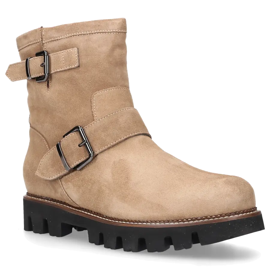EN AVANT - Stiefeletten C022 Veloursleder - beige