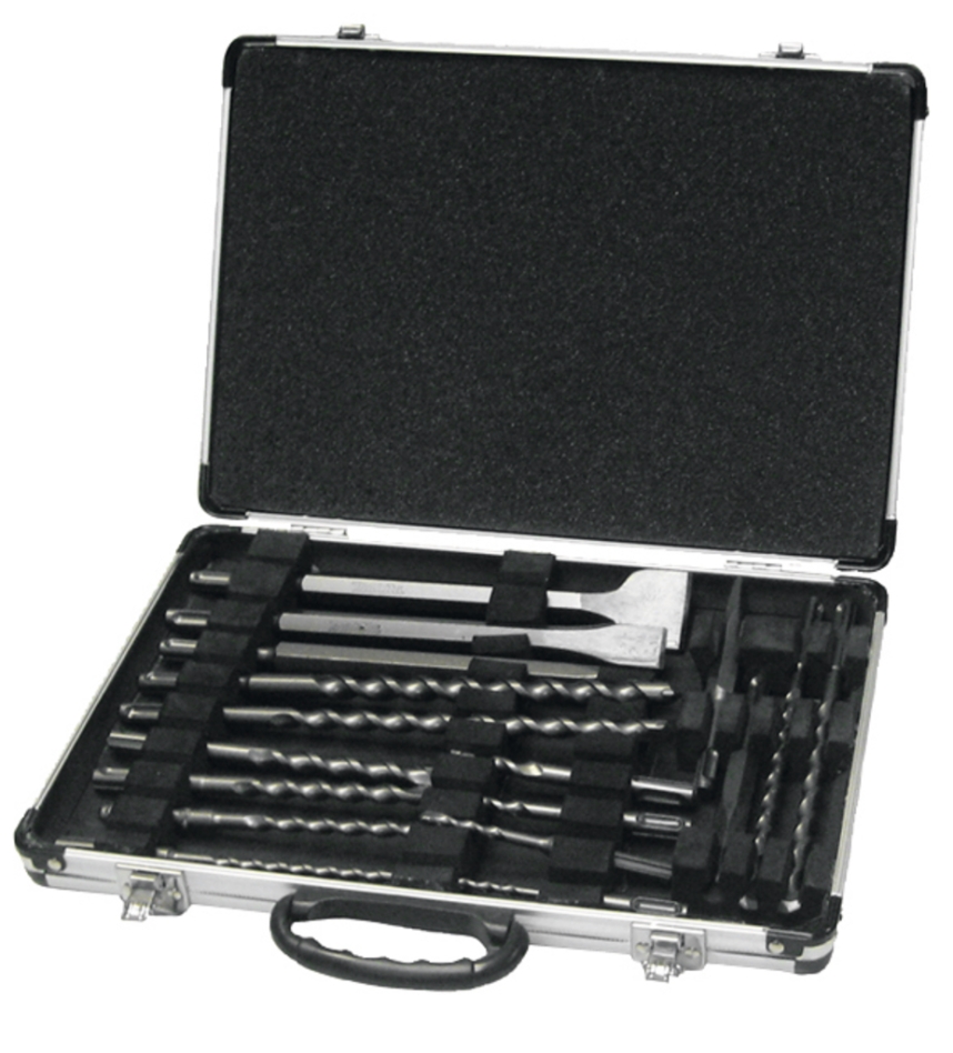 Makita Accessoires D-42444 17-Delige SDS+ boor-/beitelset in aluminium koffer
