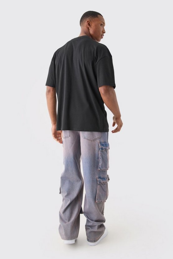 Oversize T-Shirt mit Daytona Florida Print