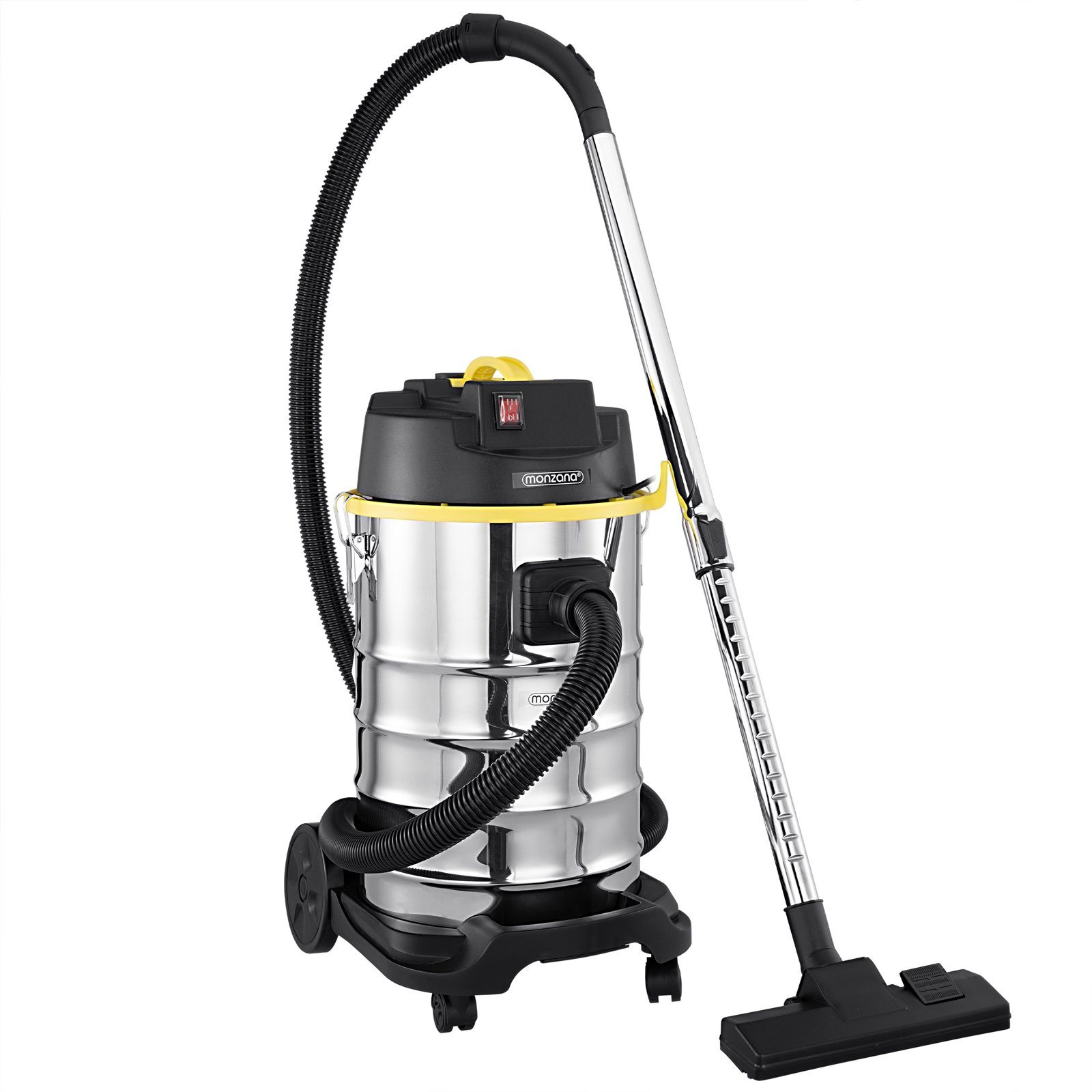 monzana Bodenstaubsauger, 1800 W, ohne Beutel, Blasfunktion 21kPa Saugleistung HEPA Filter 10m Radius Mehrzwecksauger
