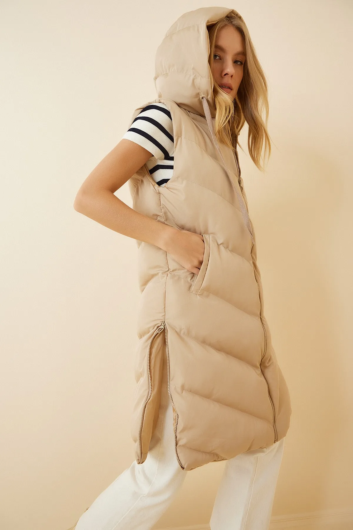 Happiness İstanbul  Weste - Beige - Puffer