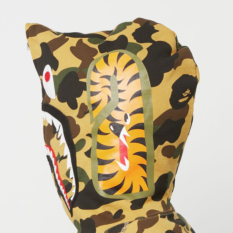A Bathing Ape 1ST Camo Shark Full Zip Hoodie gelb