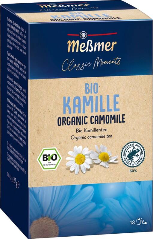 Meßmer Classic Moments BIO Kräutertee Teebeutel Kamille 18 Stück à 1.5 g