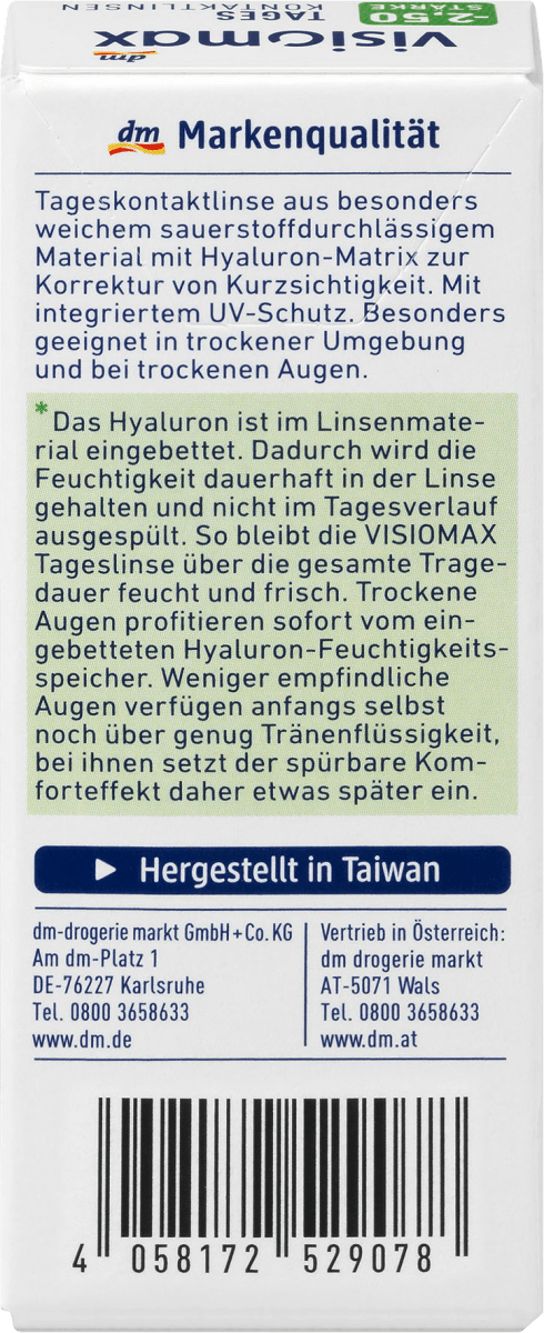 Tageslinse -2,50, 8 St