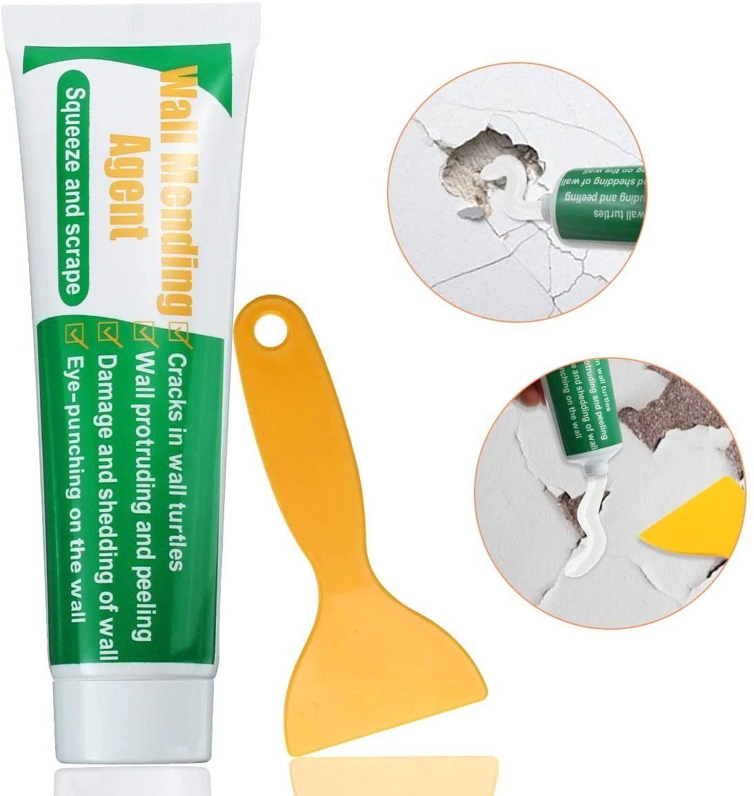 MAVURA Reparaturmasse WANDFIX Wandreparatur Masse Wandfüller Paste Wand Decke Füller, (Spachtel), l Fertigspachtel Wandspachtel Reparaturspachtel weiß 100g